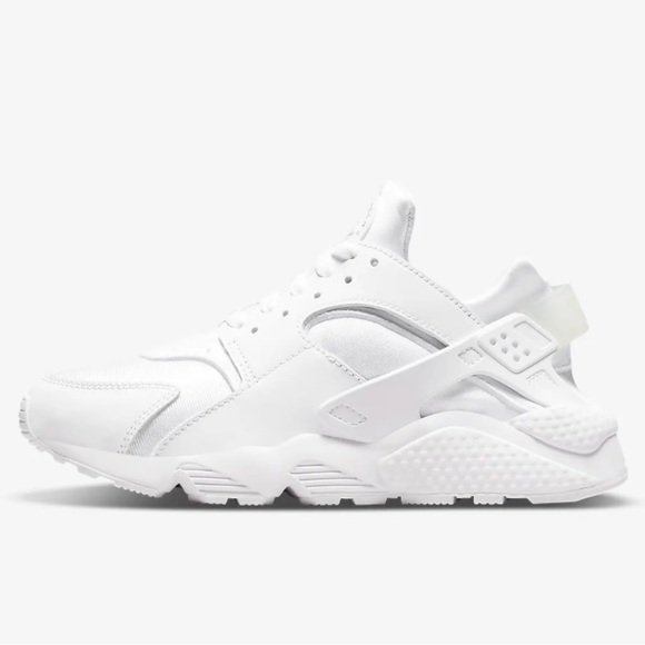 NIB 👟✨Nike Air Huarache Sneaker Run Triple White Pure Platinum Size 6.5 Retro - Picture 2 of 9